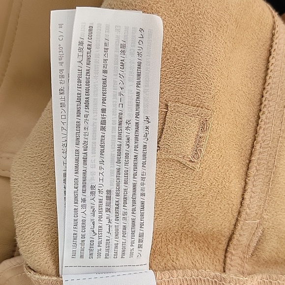 Hollister Faux Leather Tan High-Rise Pants Sz 31R - Picture 13 of 14